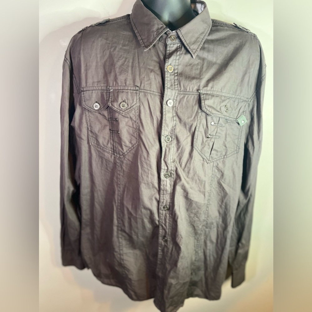 Champagne Wishes Caviar Dremes Men’s Button Up Jeweled Shirt Size 3xl B&T